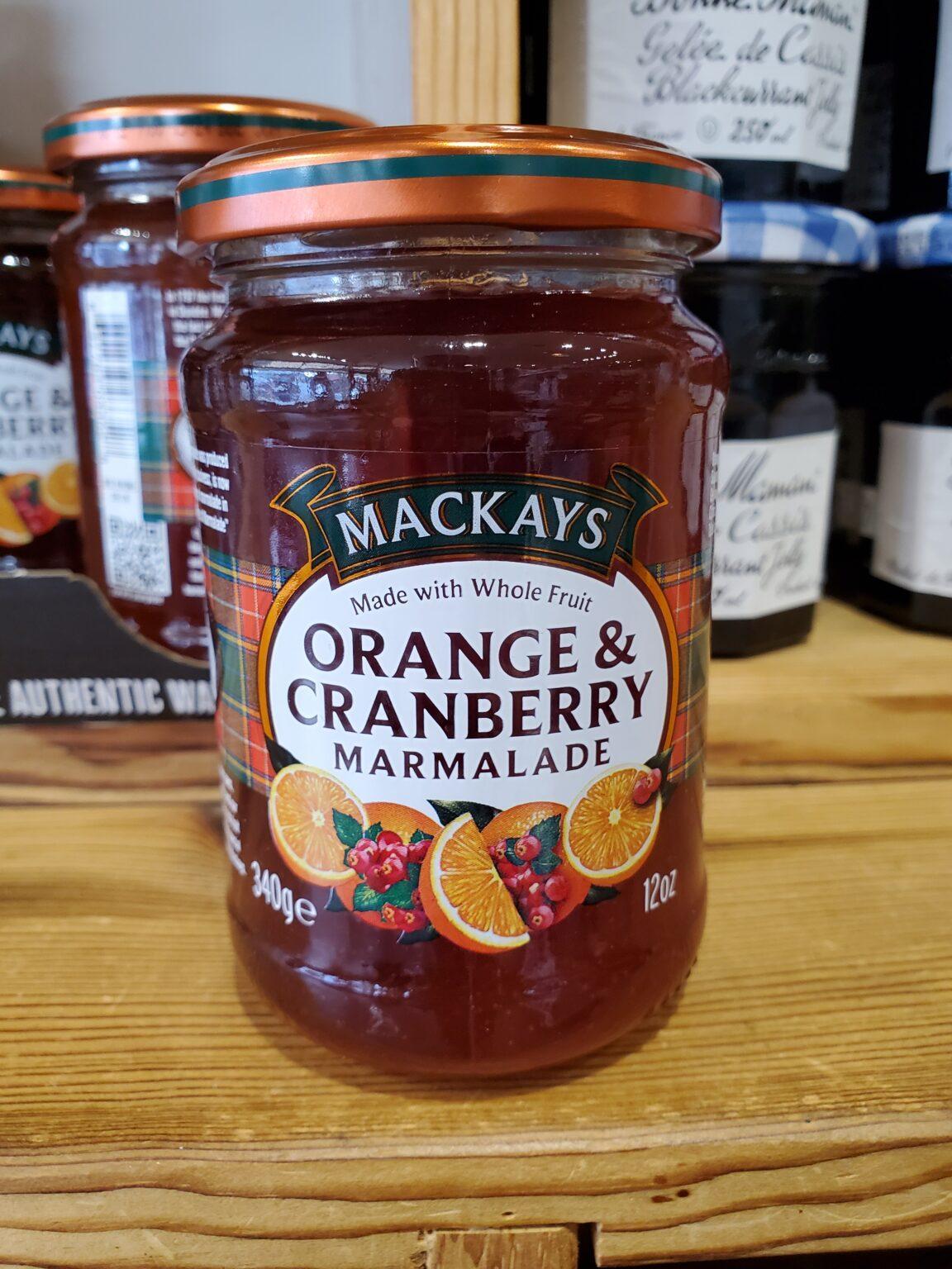 Orange & Cranberry Marmalade Mackays McLeans Specialty Foods